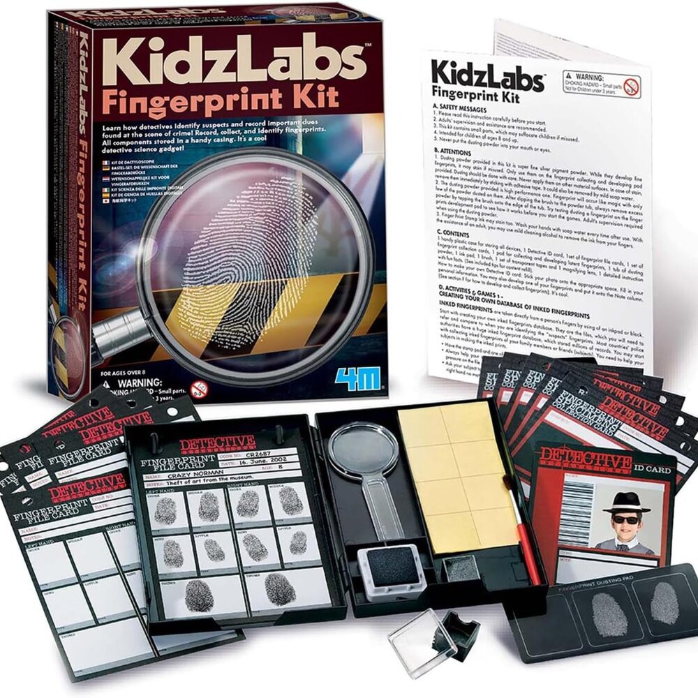 4M Science KidzLabs - Fingerprint Kit Bilingual Packing For Age New Sealed